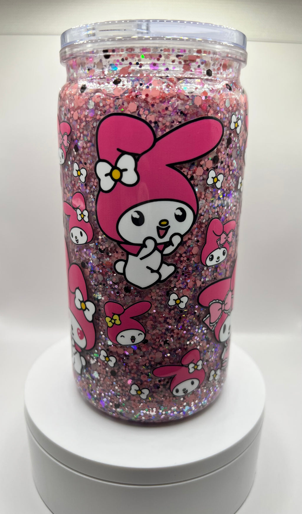 Premade 16 oz Acrylic Snow Globe Tumbler